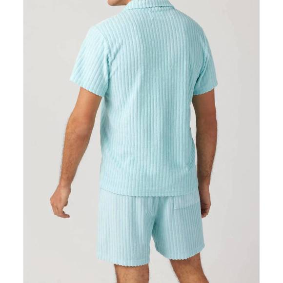 NEW SOL ANGELES mens riviera terry polo in cape - Picture 3 of 6
